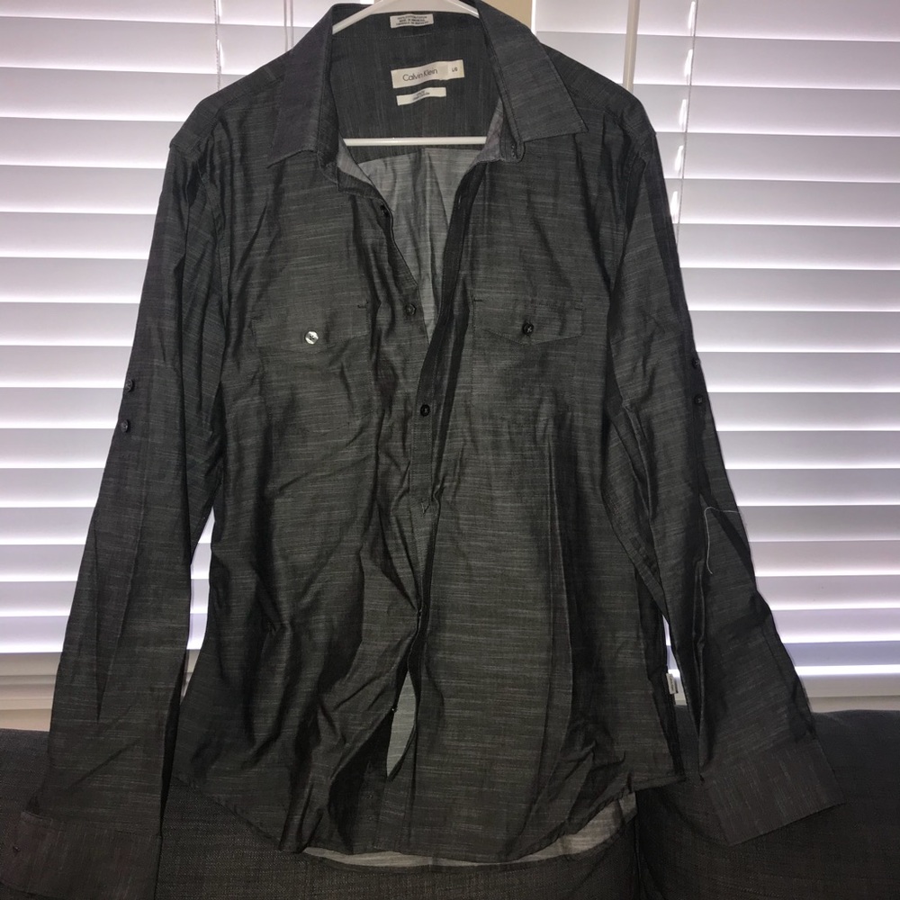 Men’s Long Sleeve Calvin Klein Button up
